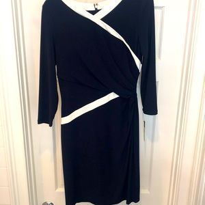 Ralph Lauren Navy/white long sleeve dress! NWT🥂🤍